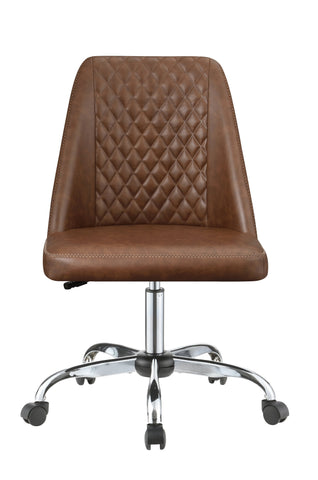Coaster Althea Upholstered Tufted Back Office Chair Brown and Chrome Model 881197