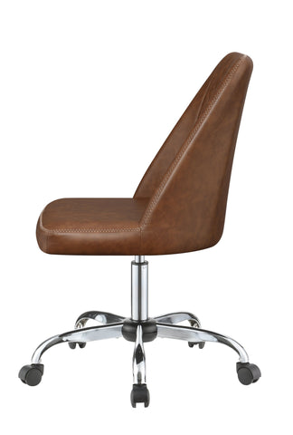 Coaster Althea Upholstered Tufted Back Office Chair Brown and Chrome Model 881197
