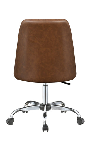 Coaster Althea Upholstered Tufted Back Office Chair Brown and Chrome Model 881197