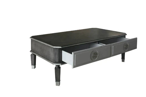 House Beatrice Charcoal & Light Gray Finish Coffee Table Model 88815 By ACME Furniture