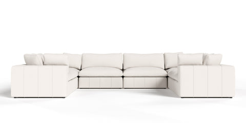 Divani Casa Vicki Modern Off White Fabric Modular Sectional Model VGKV-KF.8033-MOD-IVORY