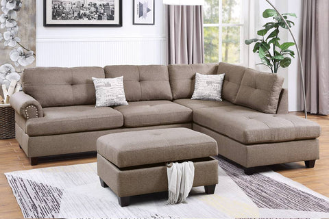 3 Piece Sectional Set Model F6416 By Poundex Furniture