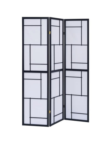 Coaster Katerina 3-panel Folding Floor Screen Black and White Model 900102