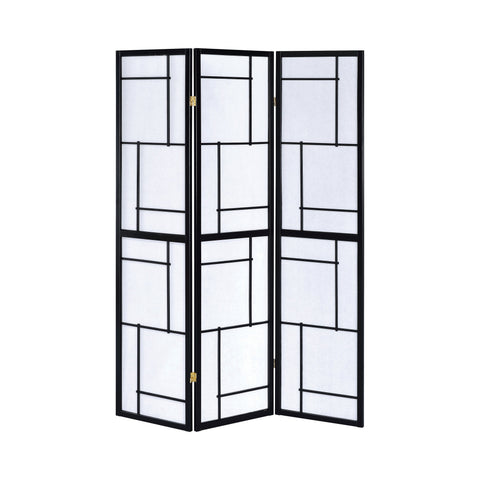 Coaster Katerina 3-panel Folding Floor Screen Black and White Model 900102