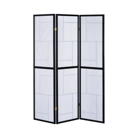 Coaster Katerina 3-panel Folding Floor Screen Black and White Model 900102