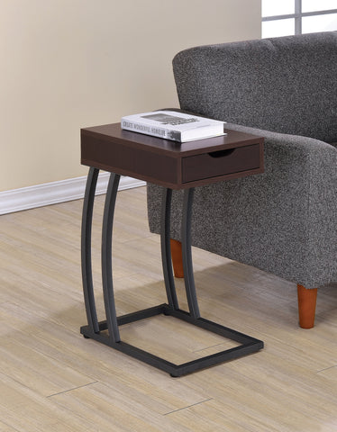 Coaster Troy Accent Table with Power Outlet Cappuccino Model 900578