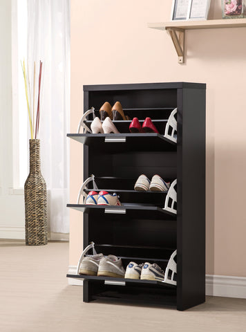 Coaster Vivian 3-drawer Shoe Cabinet Black Model 900604