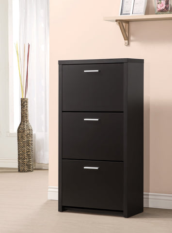 Coaster Vivian 3-drawer Shoe Cabinet Black Model 900604