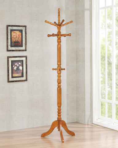 Coaster Achelle Coat Rack with 11 Hooks Golden Brown Model 900759