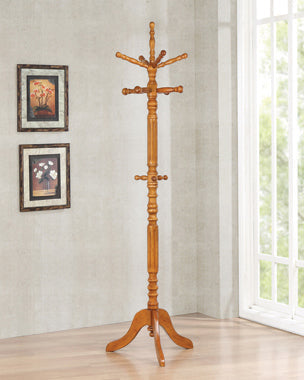 Coaster Achelle Coat Rack with 11 Hooks Golden Brown Model 900759