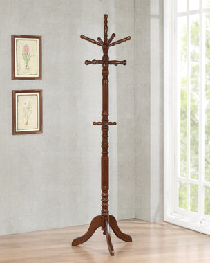 Coaster Achelle Coat Rack with 11 Hooks Tobacco Model 900769