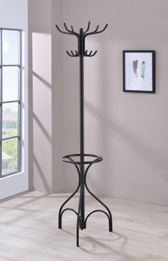 Coaster Kiefer Coat Rack with 12 Hooks Black Model 900821