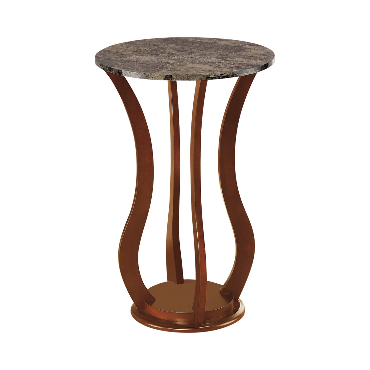 Coaster Elton Round Marble Top Accent Table Brown Model 900926