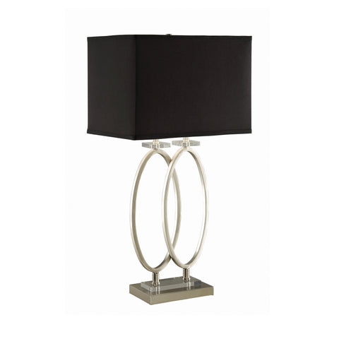 Coaster Izuku Rectangular Shade Table Lamp Black and Brushed Nickel Model 901662