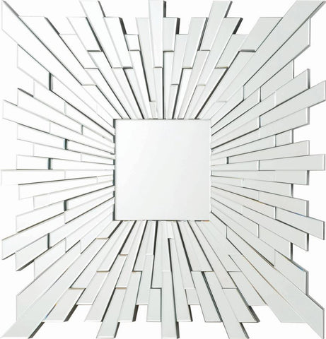 Coaster Brantley Square Sunburst Wall Mirror Silver Model 901785