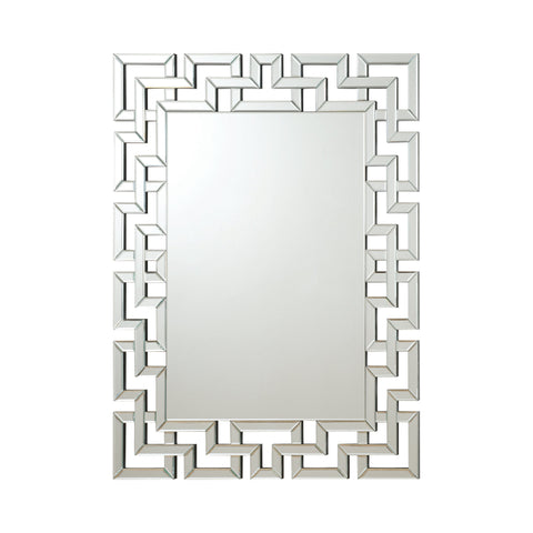 Coaster Forman Interlocking Greek Frameless Wall Mirror Silver Model 901786