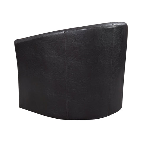 Coaster Turner Upholstery Sloped Arm Accent Swivel Chair Dark Brown Model 902098
