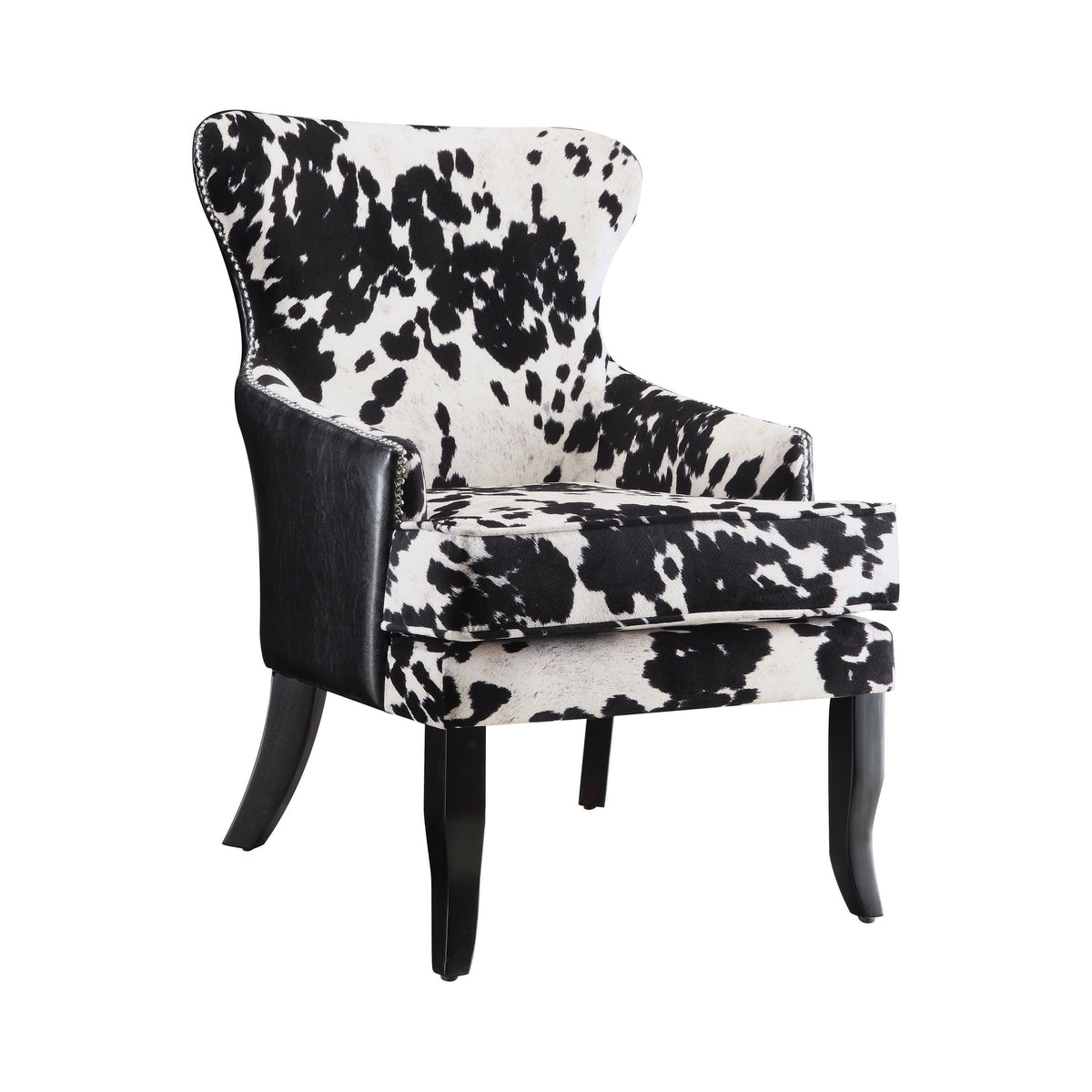 Coaster Trea Cowhide Print Accent Chair Black and White Model 902169