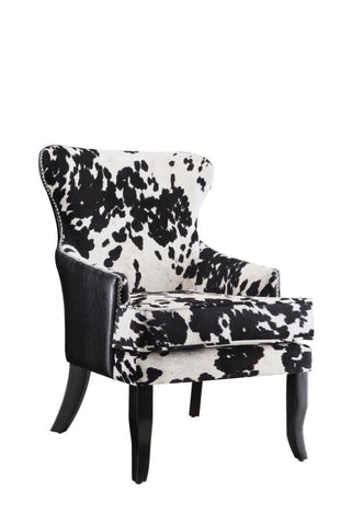Coaster Trea Cowhide Print Accent Chair Black and White Model 902169