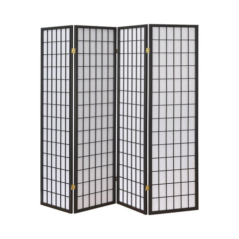 Coaster Roberto 4-panel Folding Screen Dark Grey and White Model 902631