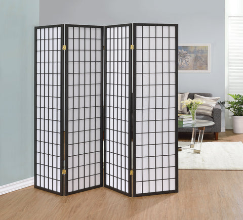 Coaster Roberto 4-panel Folding Screen Dark Grey and White Model 902631
