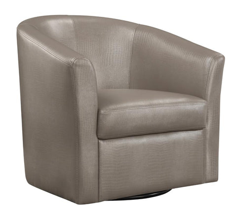 Coaster Turner Upholstery Sloped Arm Accent Swivel Chair Champagne Model 902726