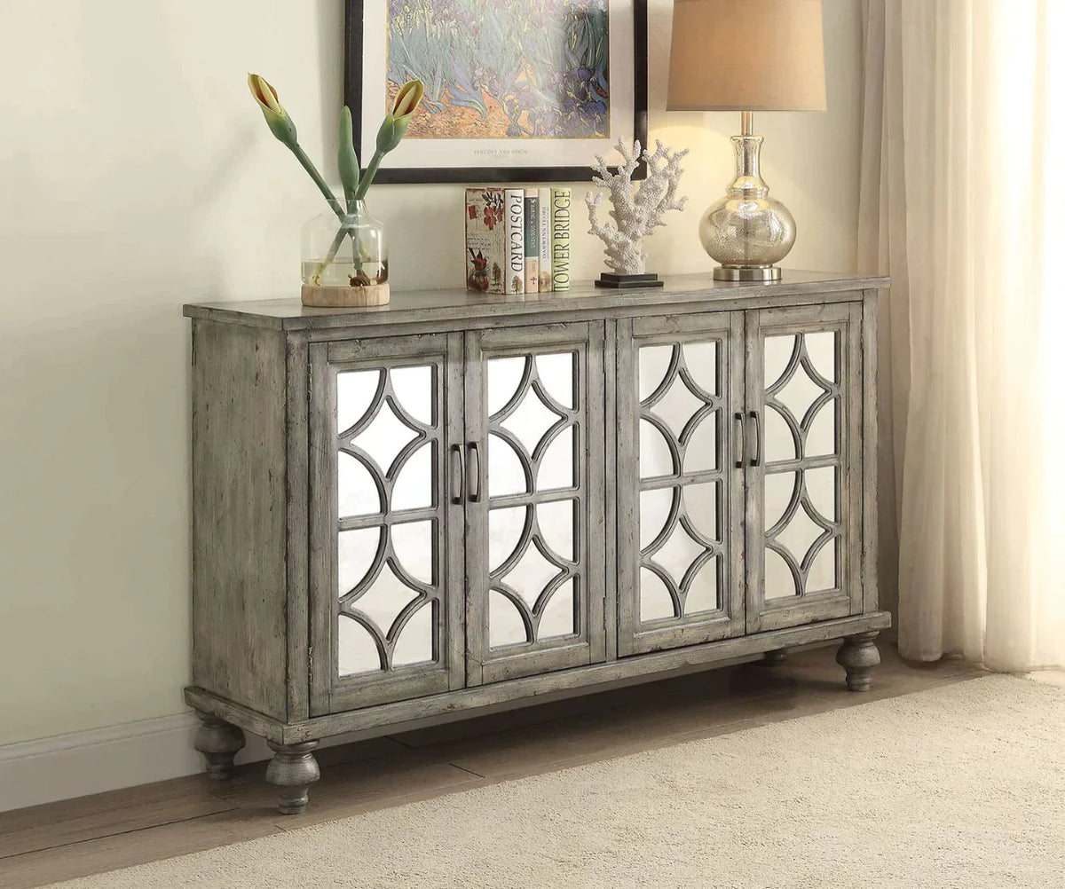 Velika Weathered Gray Accent Table Model 90280 By ACME Furniture