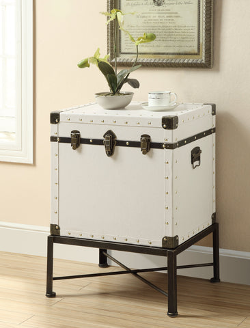 Coaster Nancy Accent Cabinet with Nailhead Trim White Model 902819