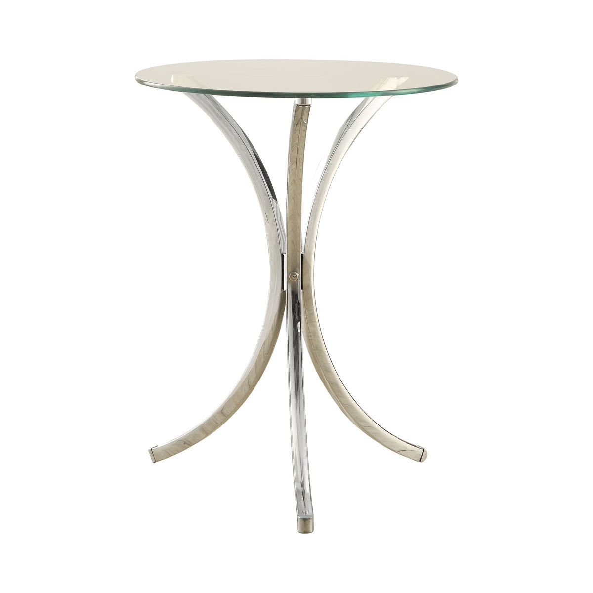 Coaster Eloise Round Accent Table with Curved Legs Chrome Model 902869