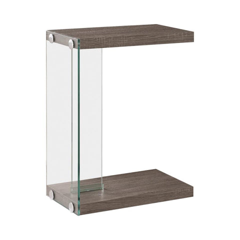 Coaster Alison Accent Table Weathered Grey and Clear Model 902916