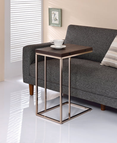 Coaster Pedro Expandable Top Accent Table Chestnut and Chrome Model 902932