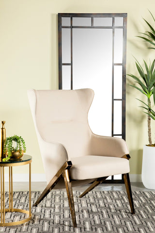 Coaster Walker Upholstered Accent Chair Cream and Bronze Model 903052