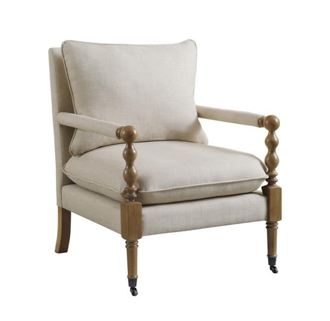 Coaster Monaghan Upholstered Accent Chair with Casters Beige Model 903058
