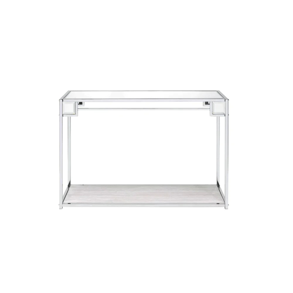 Asbury Mirrored, Chrome Accent Table Model 90308 By ACME Furniture