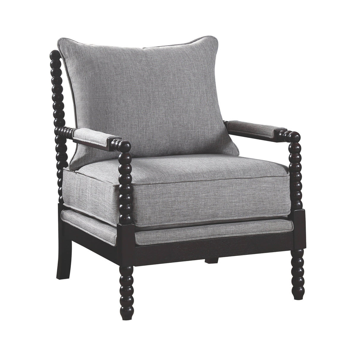 Coaster Blanchett Cushion Back Accent Chair Grey and Black Model 903824