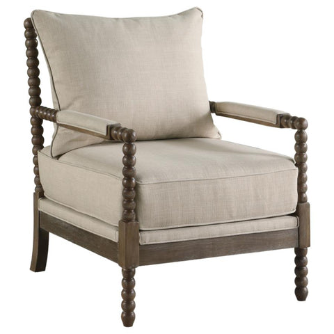 Coaster Blanchett Cushion Back Accent Chair Beige and Natural Model 905362