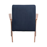 Coaster Cheryl Wooden Arms Accent Chair Dark Blue and Walnut Model 905415