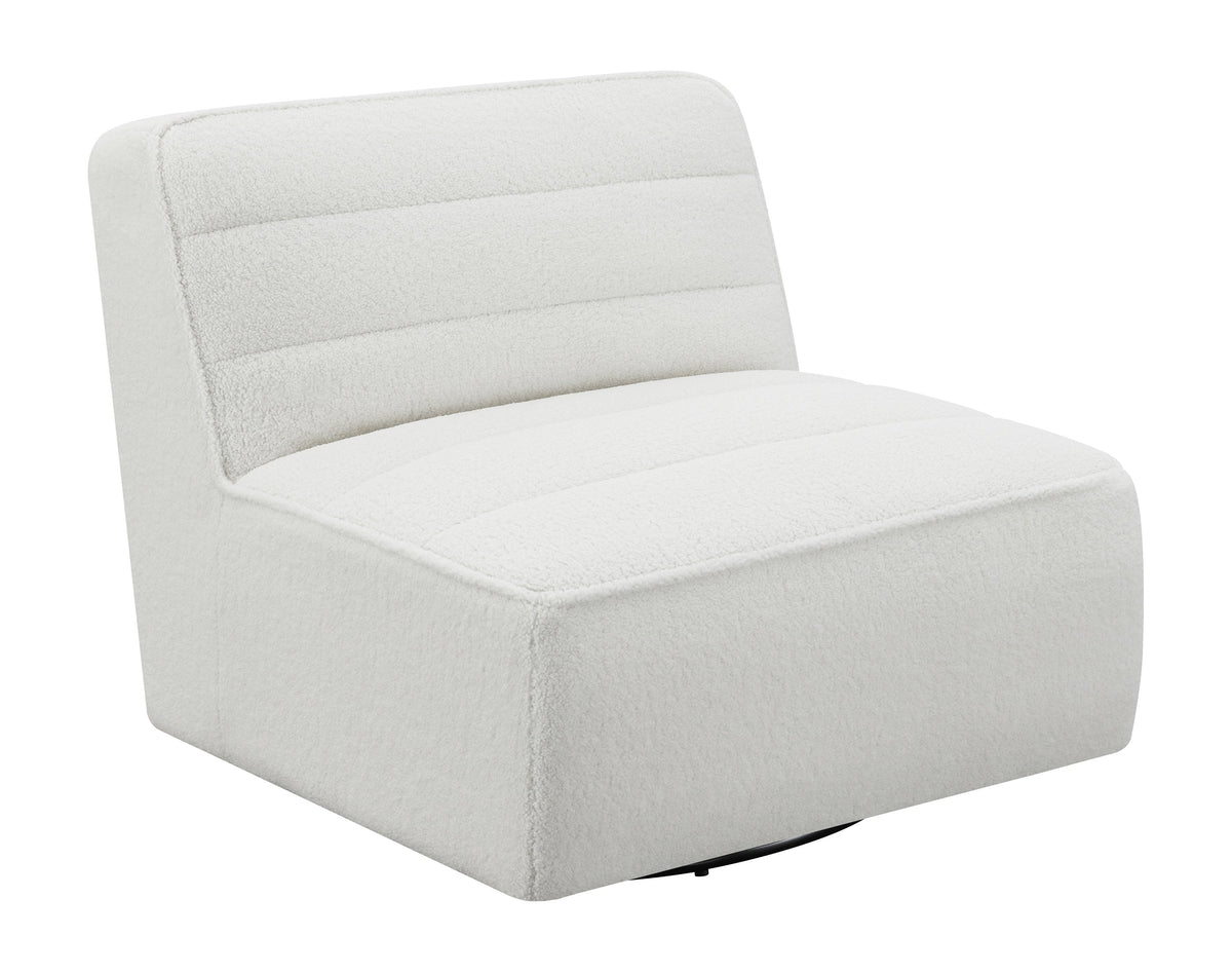 Coaster Cobie Upholstered Swivel Armless Chair Natural Model 905723