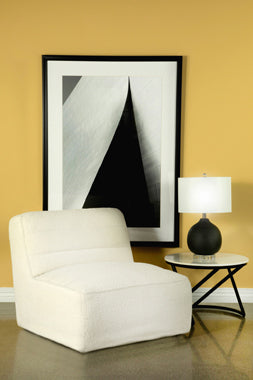 Coaster Cobie Upholstered Swivel Armless Chair Natural Model 905723