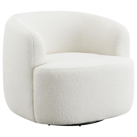 Coaster Hudson Upholstered Swivel Chair Natural Model 905726