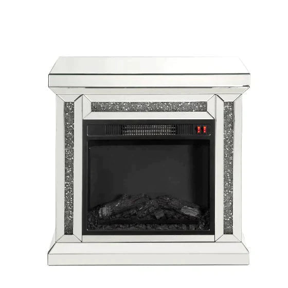 Noralie Mirrored & Faux Diamonds Fireplace Model 90862 By ACME Furniture