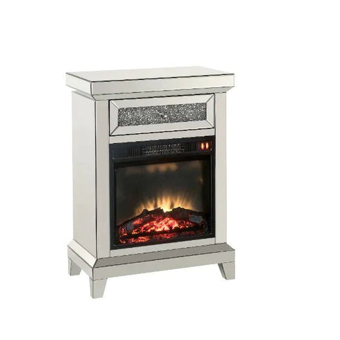 Noralie Mirrored & Faux Diamonds Fireplace Model 90866 By ACME Furniture