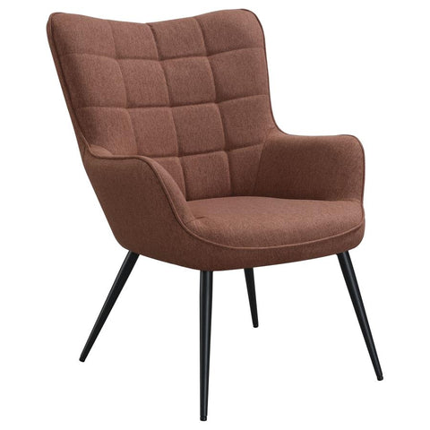 Coaster Isla Upholstered Flared Arms Accent Chair with Grid Tufted Model 909468