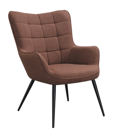 Coaster Isla Upholstered Flared Arms Accent Chair with Grid Tufted Model 909468