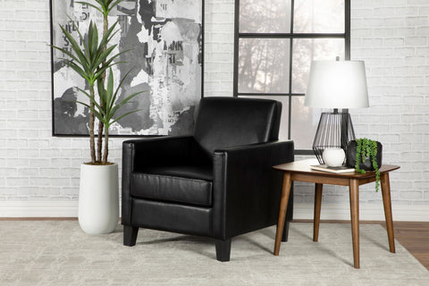 Coaster Julio Upholstered Accent Chair with Track Arms Black Model 909478