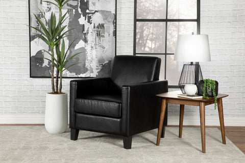 Coaster Julio Upholstered Accent Chair with Track Arms Black Model 909478