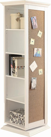 Coaster Robinsons Swivel Accent Cabinet with Cork Board White Model 910080