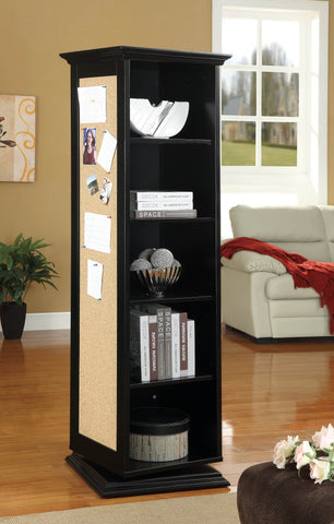 Coaster Robinsons Swivel Accent Cabinet with Cork Board Black Model 910083