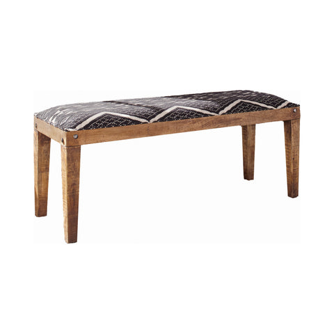 Coaster Lamont Rectangular Upholstered Bench Natural and Navy Model 910177