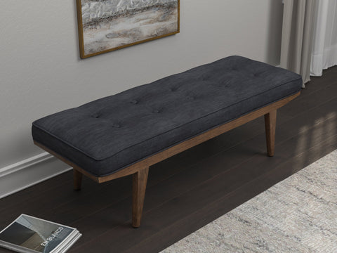 Coaster Wilson Upholstered Tufted Bench Taupe and Natural Model 910213
